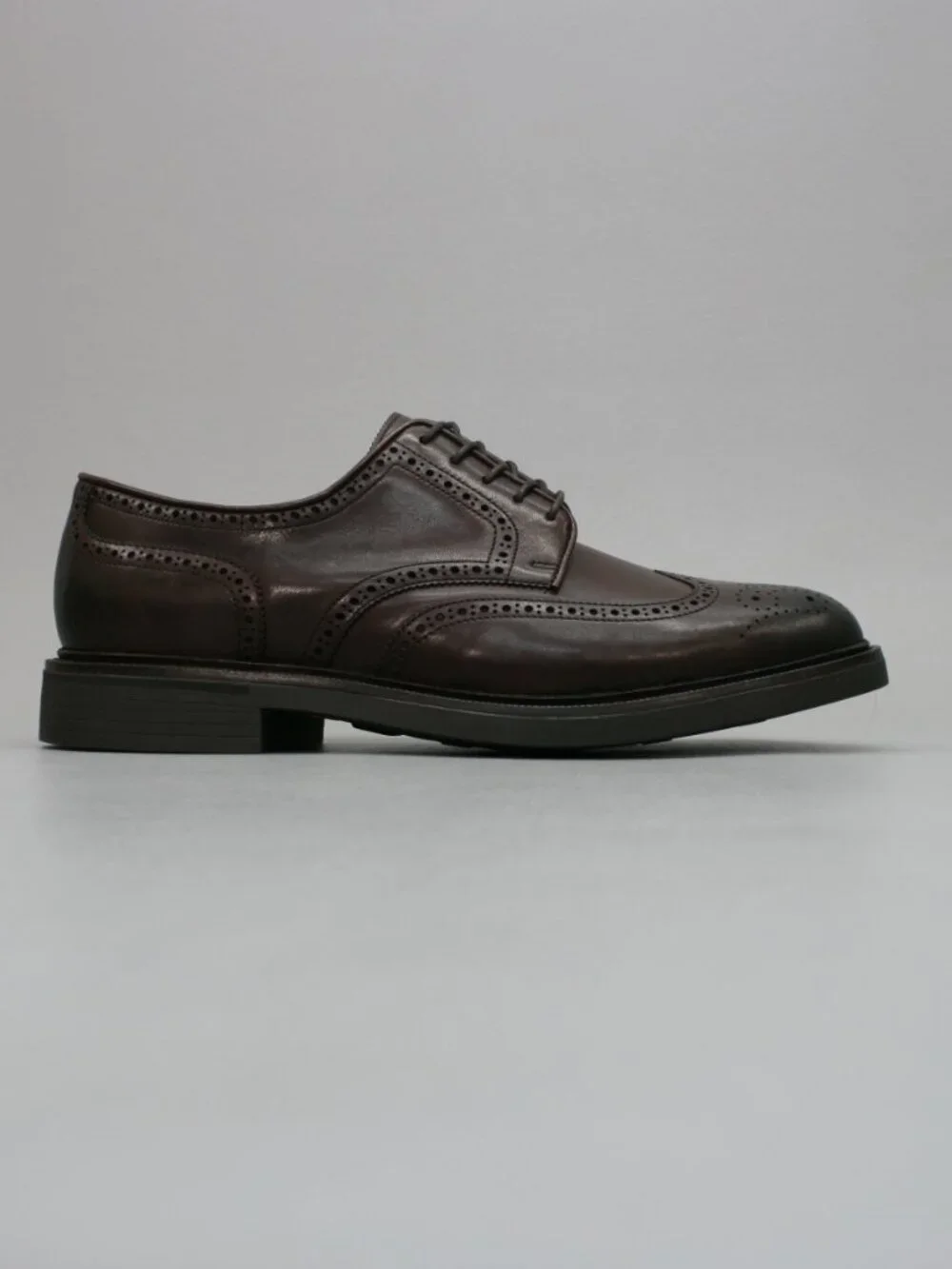 Polo Ralph Lauren Men's 9.5 Asher Wingtips Brown Calf Leather Oxford Dress Shoes